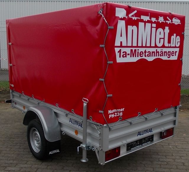 PH-238Planenanhnger, 750kg GG, 500kg NL, Lademae 263x135x150cm, Alutrail ungebremst, 