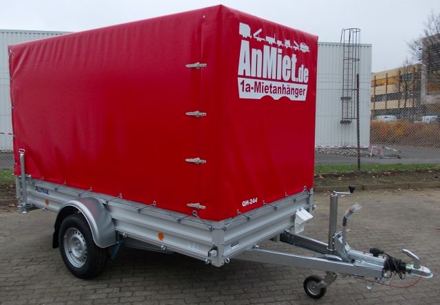 QH-245Planenanhnger, 1200kg GG, 820kg NL, Lademae 310x155x180cm, Alutrail 1achser gebremst, Tempo 100 