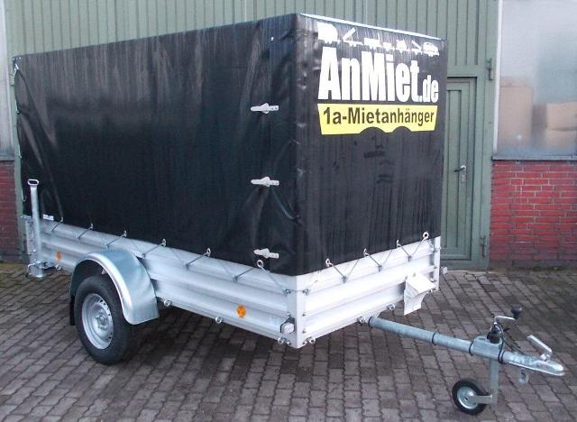 PH-125Planenanhnger, 750kg GG, 500kg NL, Lademae 286x135x150cm, Alutrail ungebremst. 