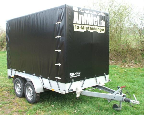 RH-142Planenanhnger, 2000kg GG, 1600kg NL, Lademae 302x152x180cm, Anssems Tandem gebremst.